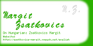 margit zsatkovics business card
